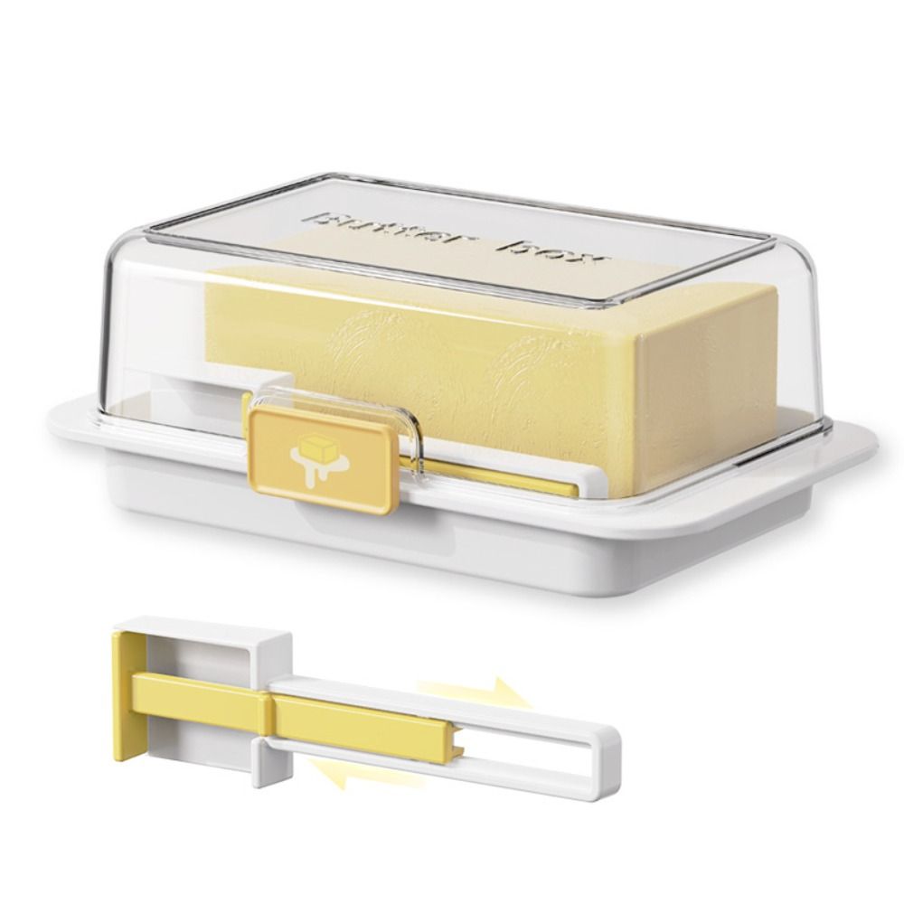 Kitchen Baking Storage Containers - 透明な蓋付きバター保存ボックス 防塵 再利用可能 バタースライサーボックス 透明な鮮度保持チーズ容器 キッチンベーキング