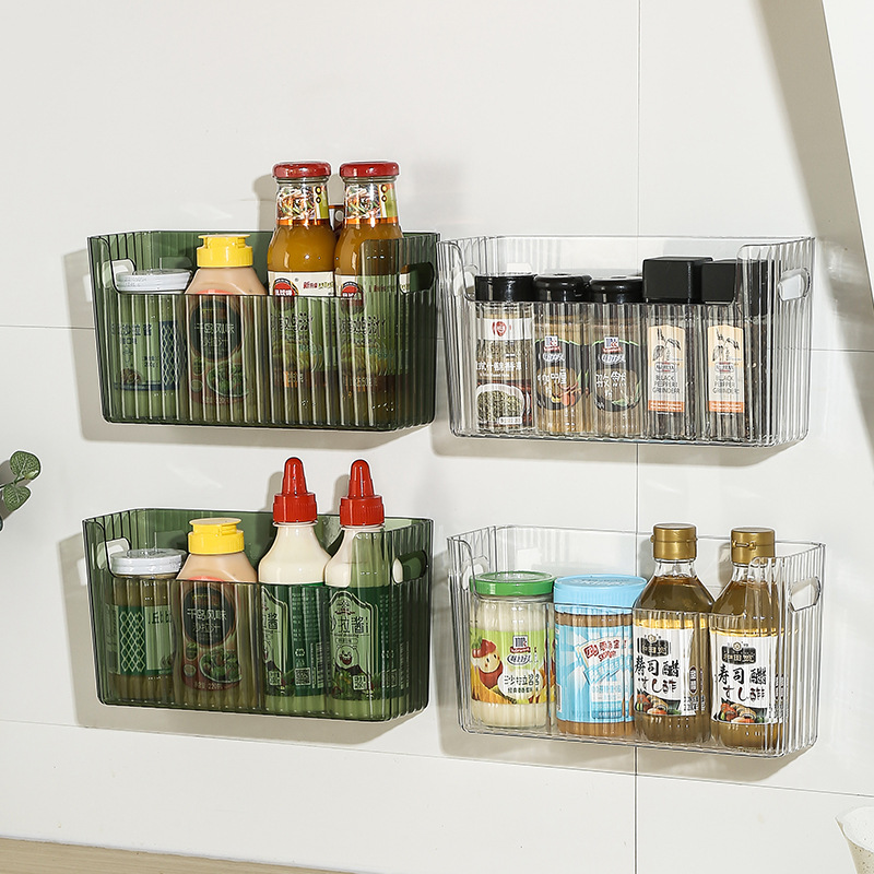 Kitchen Zo - 自己粘着式冷蔵庫収納ボックス大容量キッチンオーガナイザー多用途コンテナ家庭用省スペースオーガナイザー