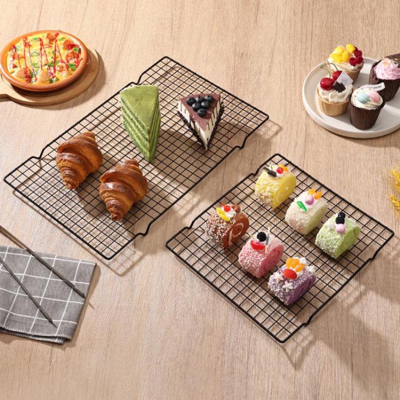 Kitchen Baking Pan - ステンレス製パンビスケットケーキ冷却ラック、水切りラック、冷却グリッド、ベーキングパン、家庭用製菓ツール、キッチンアクセサリー