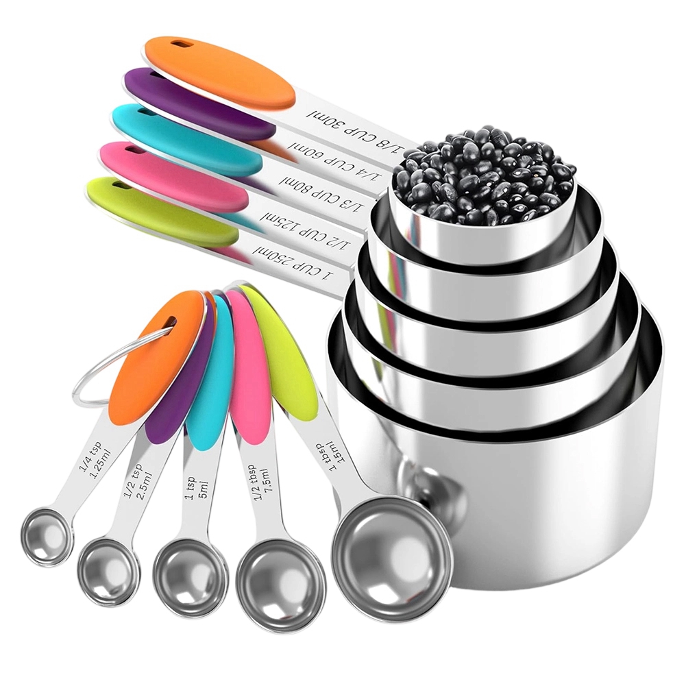 Kitchen Baking Utensil Set - A25F-計量カップとスプーンセット、ステンレス鋼、調理やベーキング用のキッチン用品