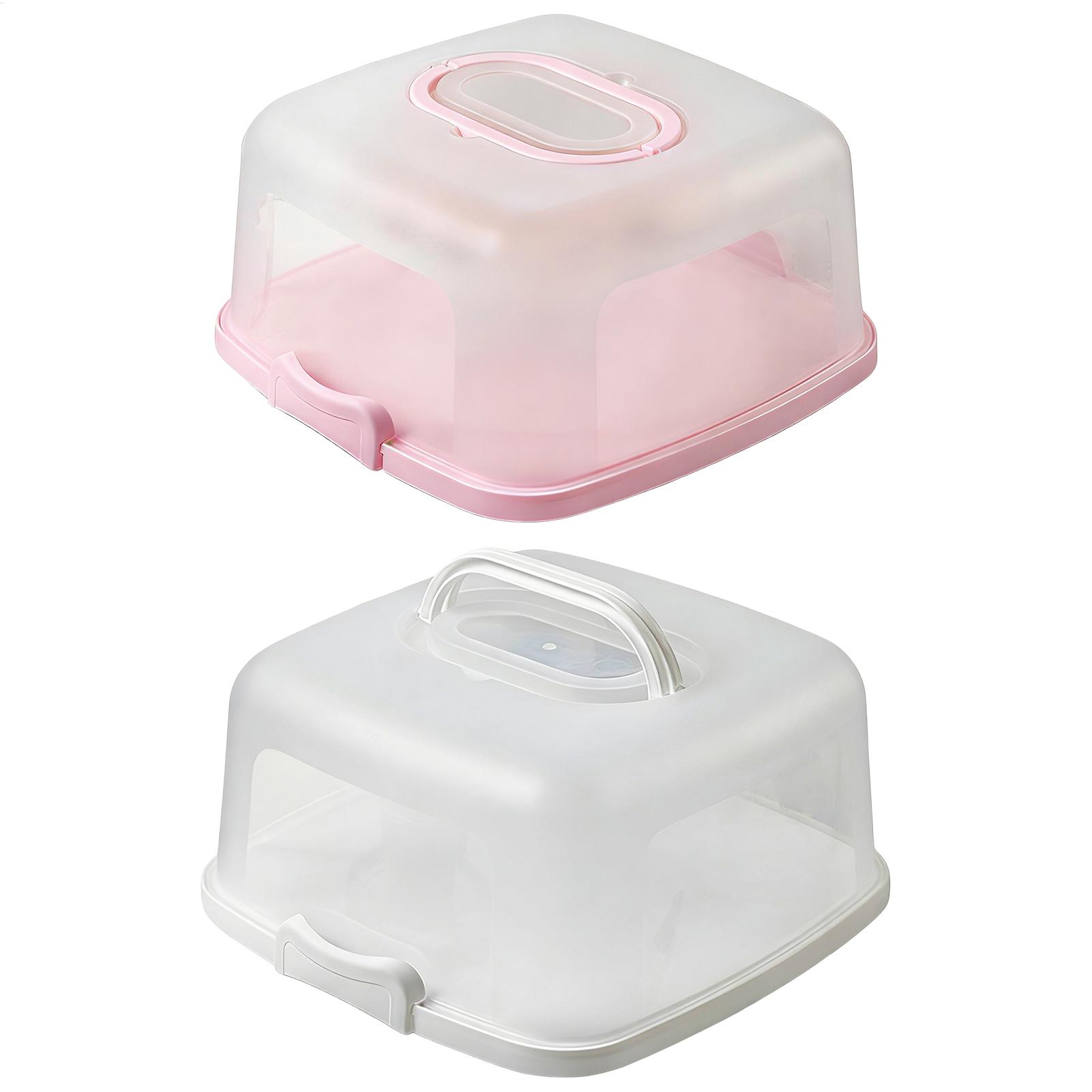 Kitchen Baking Storage Containers - 10インチトラベルケーキキャリア ハンドル付き 再利用可能な食品保存容器 パイ デザート マフィン