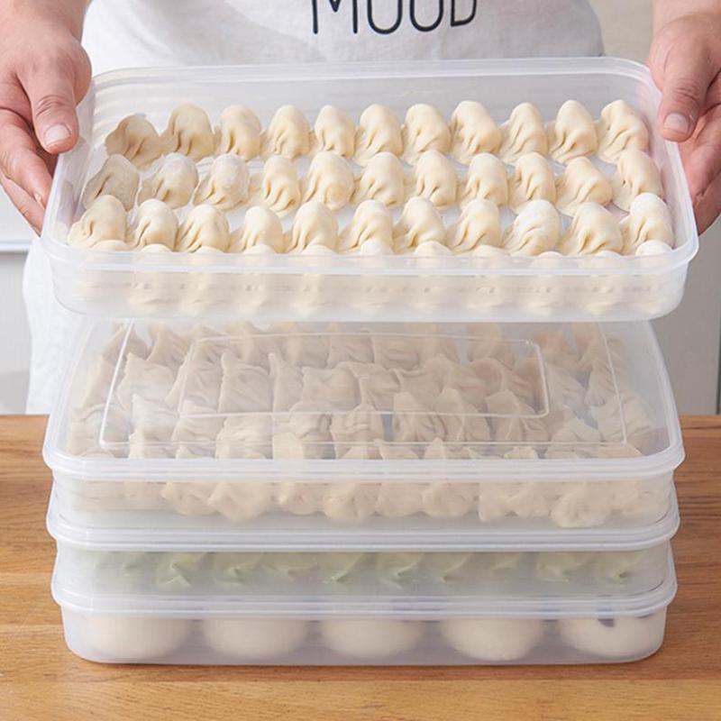 Kitchen Zo - 新製品・キッチン収納ボックス 冷蔵庫オーガナイザー 透明食品容器 トレイ 餃子・果物・野菜・肉・ケーキ用