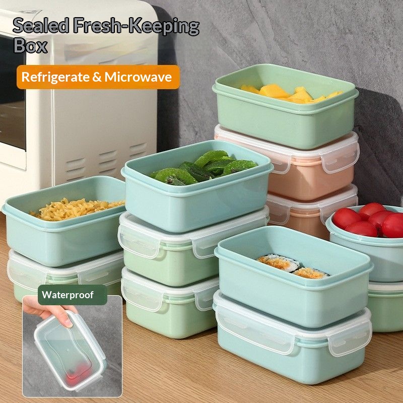 Kitchen Zo - 気密食品保存容器 BPAフリー スタッカブル 漏れ防止 ランチボックス 冷蔵庫オーガナイザー