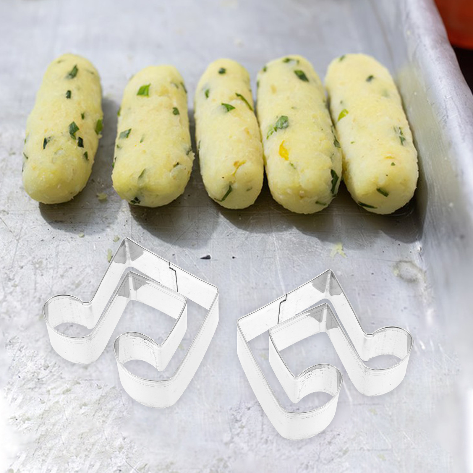 Cookie Cutter Set - 音楽をテーマにしたステンレス製クッキーカッターセット1セット、クッキー、フォンダン、サンドイッチ作り、子供の誕生日パーティー、音楽イベントに最適