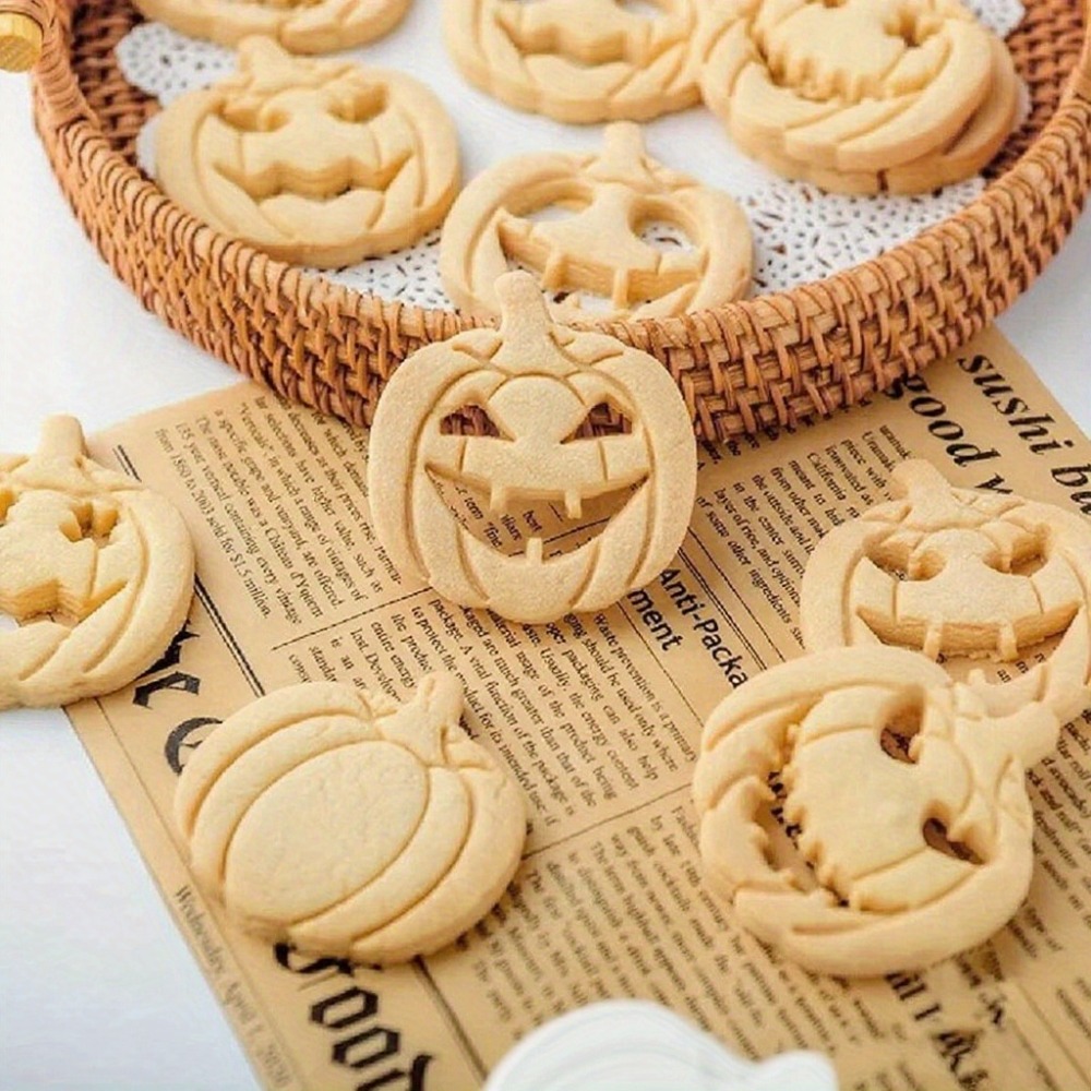 Cookie Cutter Set - 13個入りハロウィンゴーストパンプキンクッキーカッターセット、ジャック・オ・ランタンフォンダンエンボッサースタンプ型、ベーキング＆パーティーデコレーション用