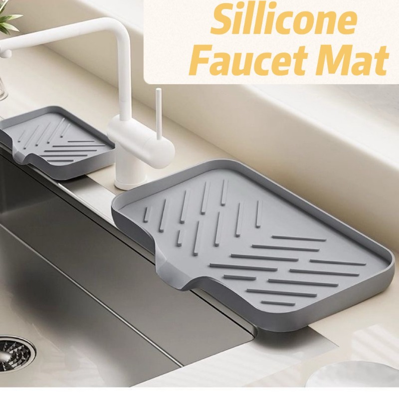 Kitchen Zo - 自動排水式石鹸置き シリコン製 キッチンシンク用石鹸皿 スポンジトレイ クリエイティブな洗浄台用石鹸トレイ 穴あけ不要の排水ラック