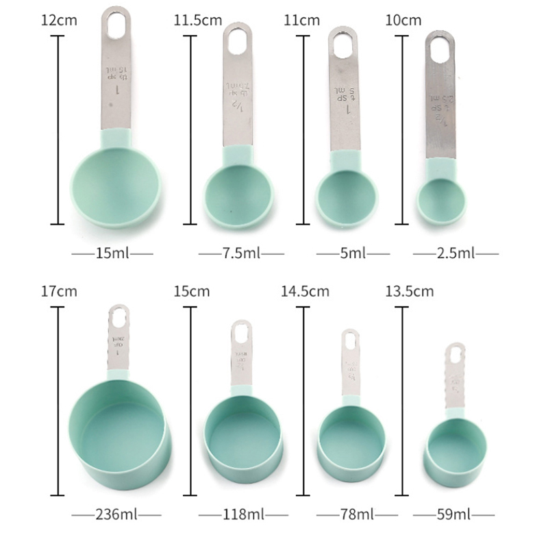 8 個計量カップスプーンセットベーキングケーキペストリー調理 - Kitchen Baking Utensil Set のレビューと価格