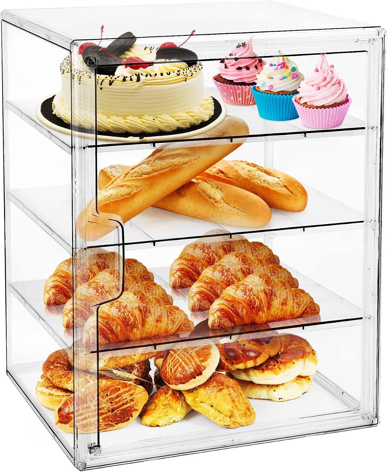 ペストリーディスプレイケース、キッチンカウンター用ブレッドボ - Kitchen Baking Storage Containers のレビューと価格