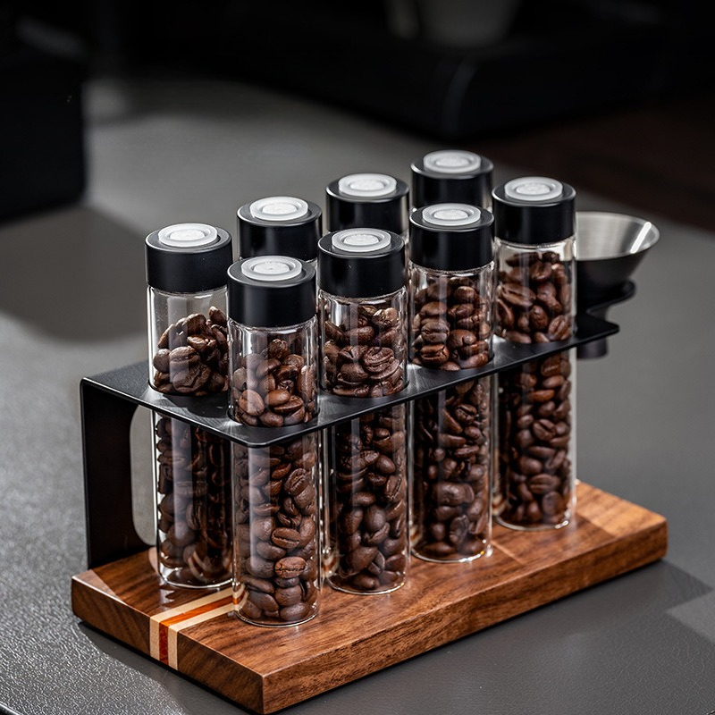 JUSTINLAU ガラス製コーヒー豆保存容器 気密1方向バ - Kitchen Zo のレビューと価格