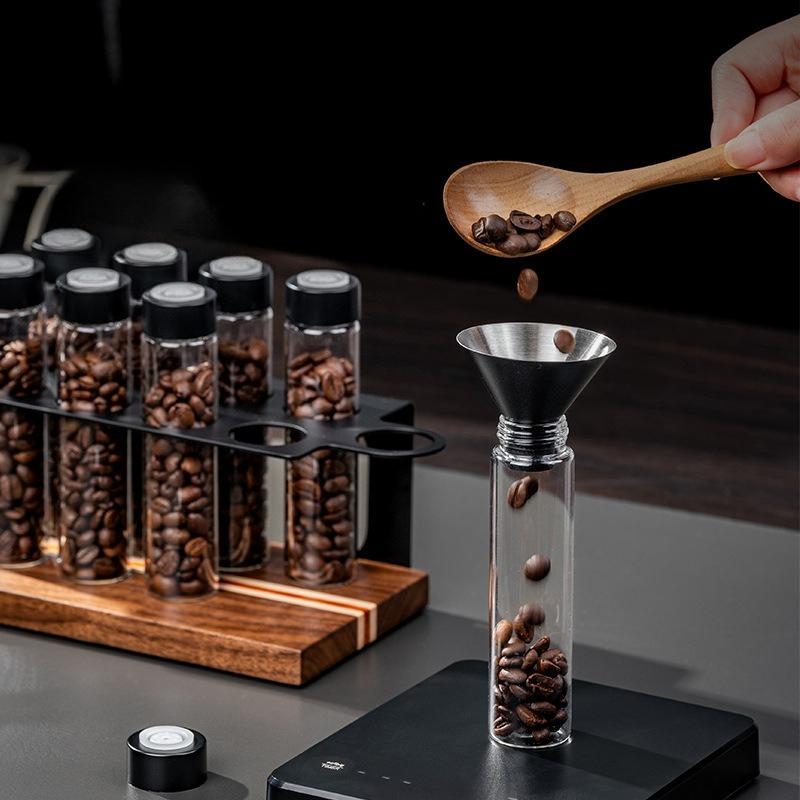 JUSTINLAU ガラス製コーヒー豆保存容器 気密1方向バ - Kitchen Zo のレビューと価格