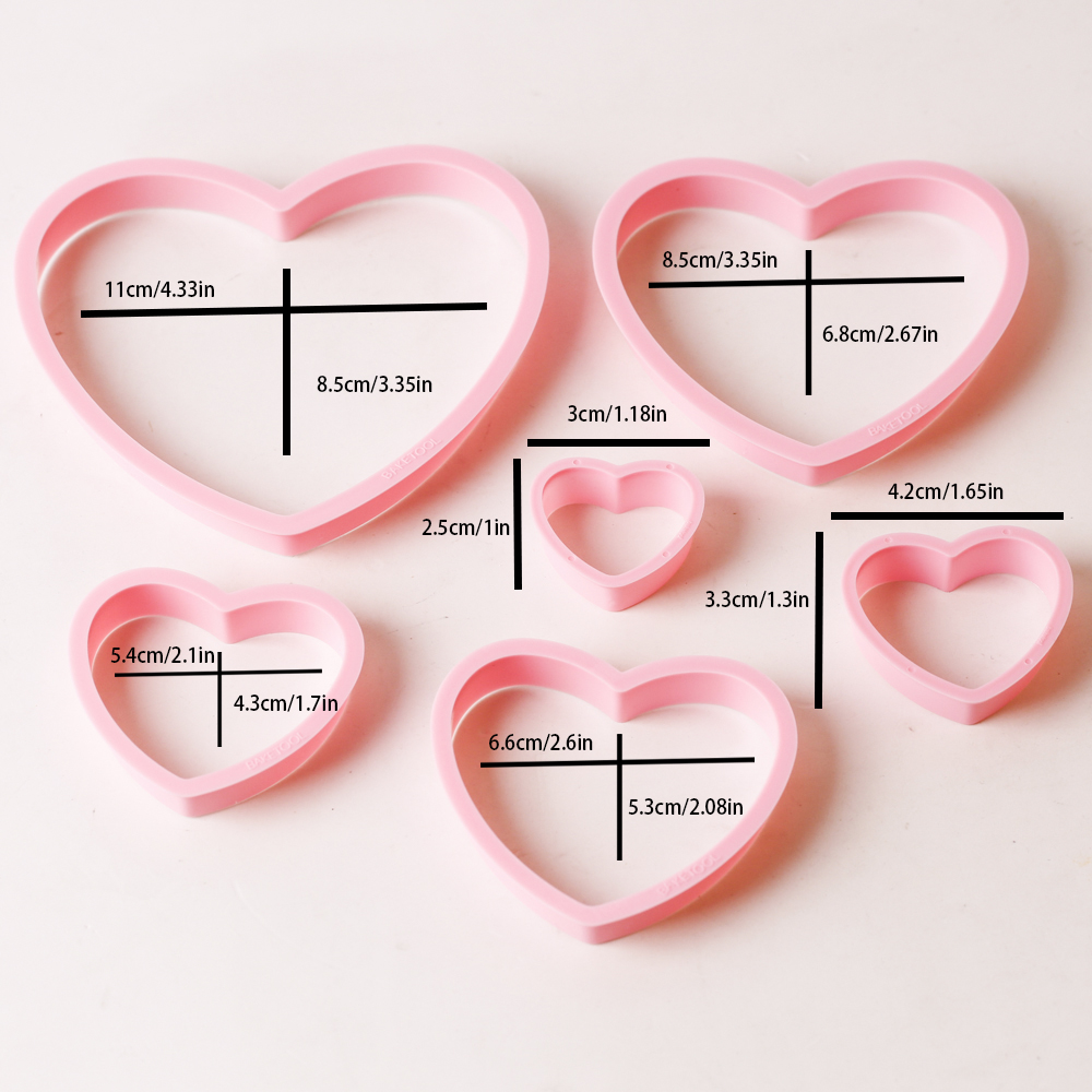 1 セット/3 セットピンクハートスターフラワークッキービス - Cookie Cutter Set のレビューと価格
