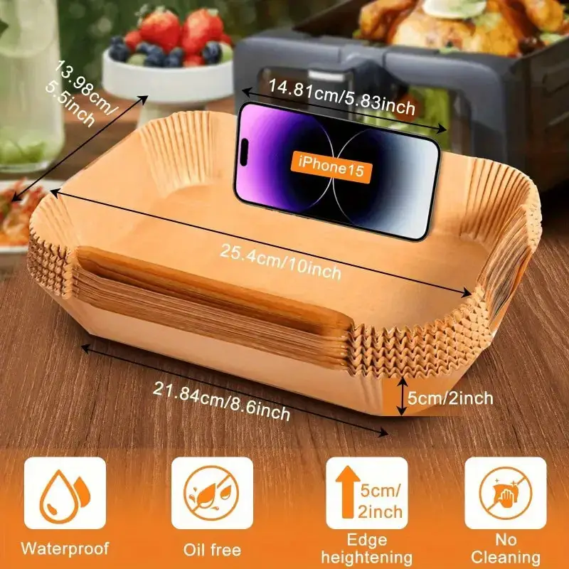 使い捨てエアフライヤーライナー、ノンスティックパーチメントペ - Kitchen Baking Essentials のレビューと価格