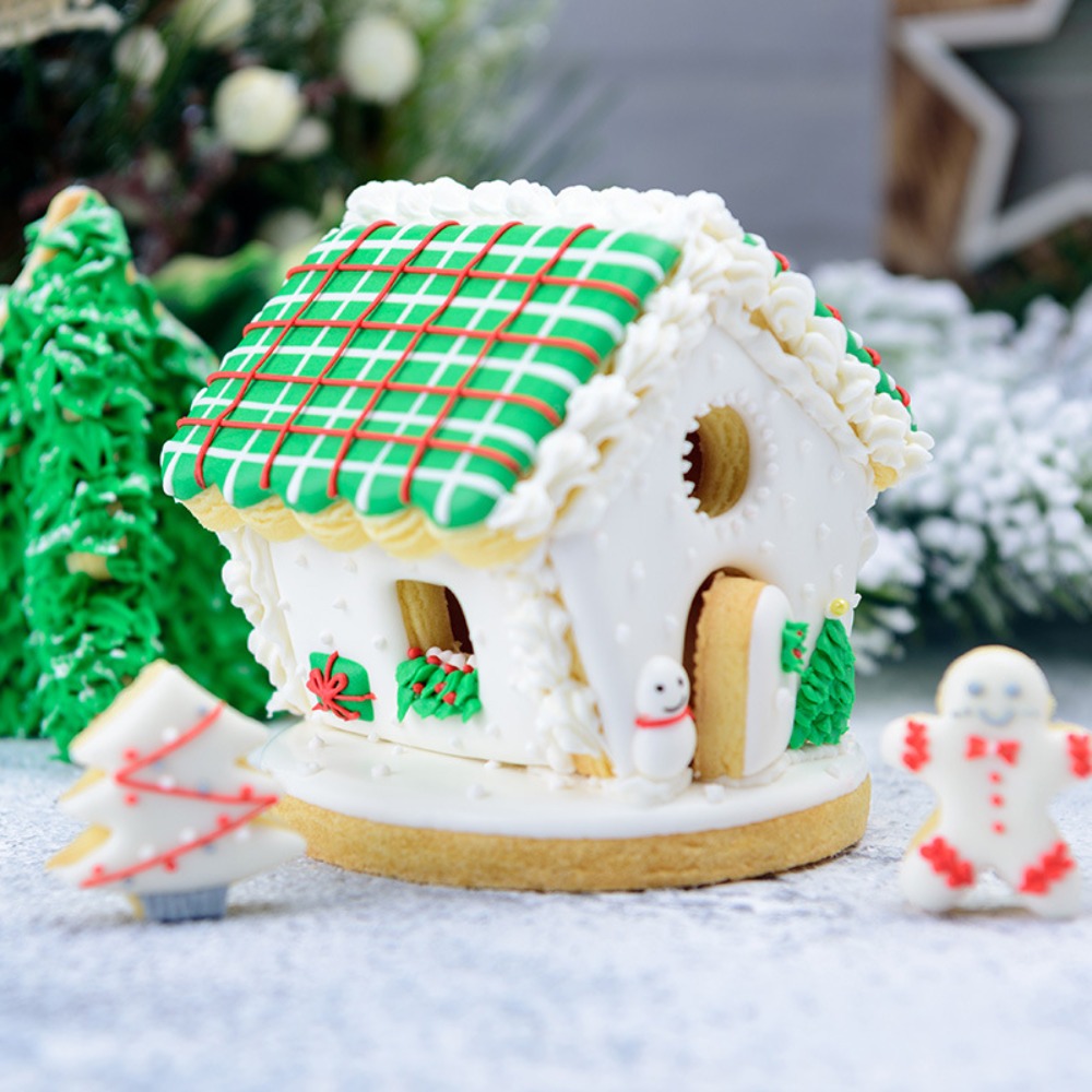 6個入りミニクリスマスジンジャーブレッドハウス型抜きセット  - Cookie Cutter Set のレビューと価格