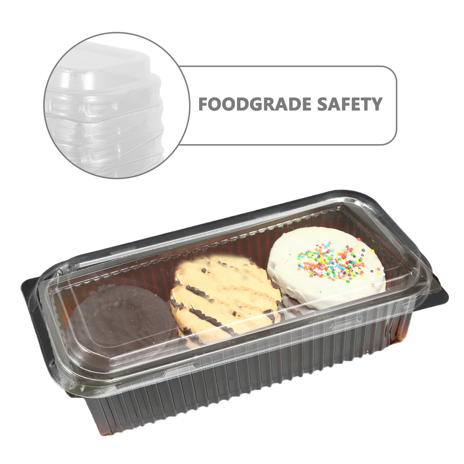 50個入り プラスチック製パン蓋 - 透明な長方形ケーキパン - Kitchen Baking Tools のレビューと価格