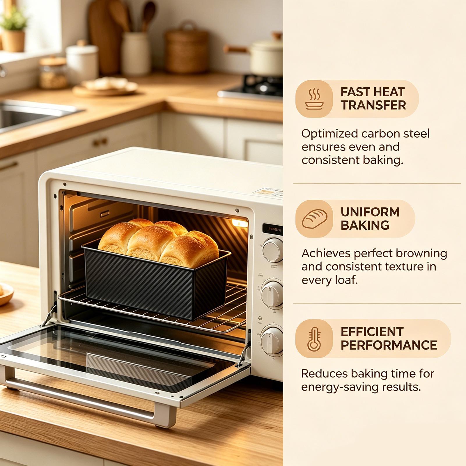パン焼き型 波型炭素鋼製 ノンスティックベイクウェア サンド - Kitchen Baking Pan のレビューと価格