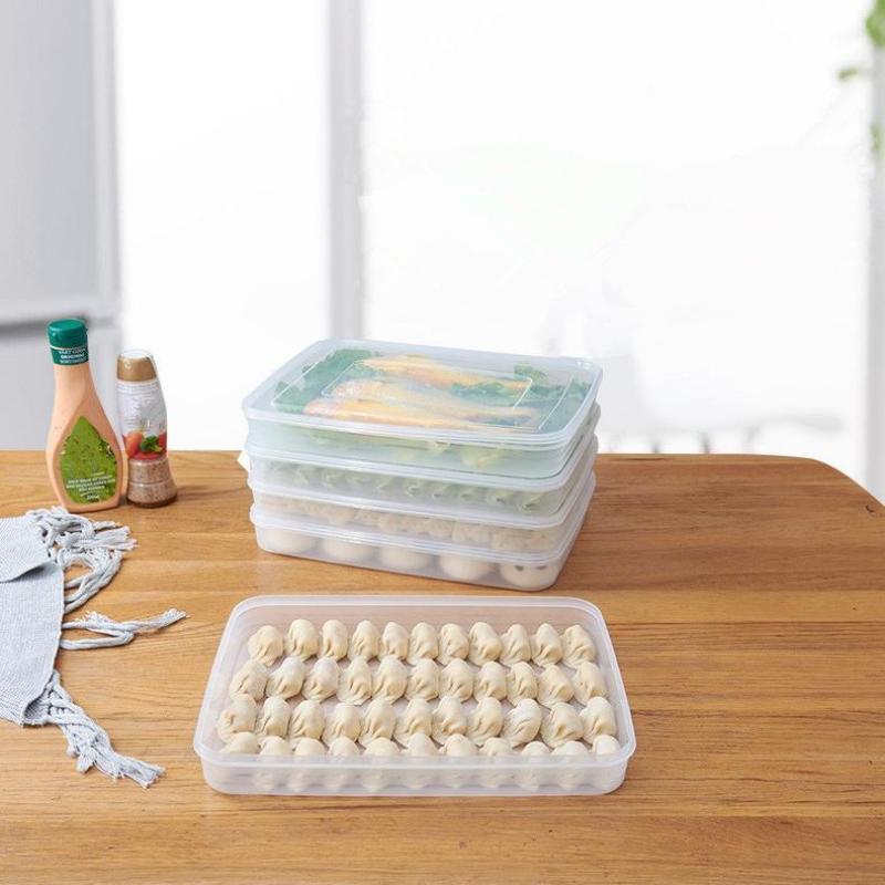 透明なキッチン収納ボックス 冷蔵庫オーガナイザー 食品グレー - Kitchen Zo のレビューと価格