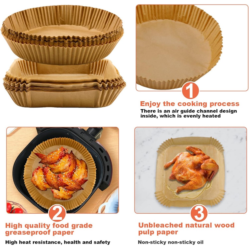 使い捨てエアフライヤー,丸型,正方形,長方形,焦げ付き防止, - Kitchen Paper For Baking のレビューと価格