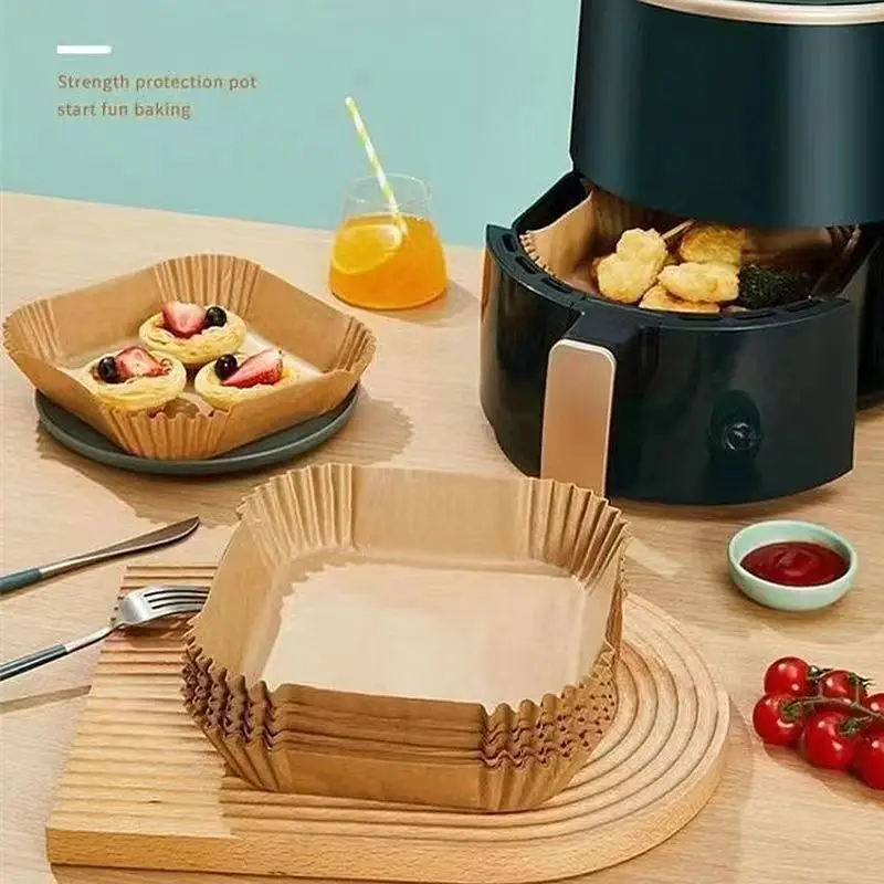 50/100 個エアフライヤー特殊紙トレイ家庭用高温耐性油吸 - Kitchen Paper For Baking のレビューと価格