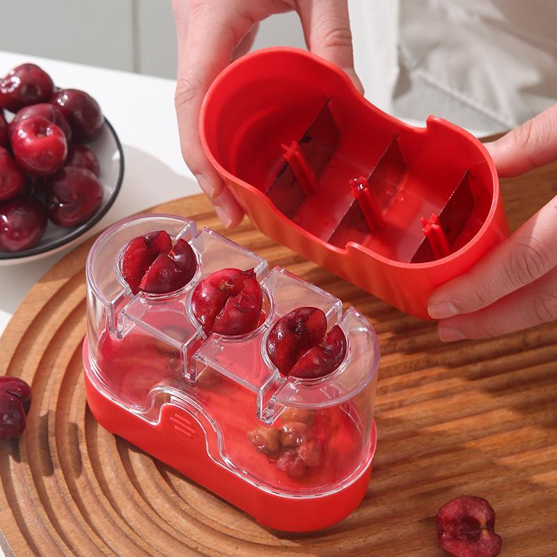 マルチスロットチェリー＆オリーブピッター ワンタッチ高速操作 - Kitchen Baking Tools のレビューと価格