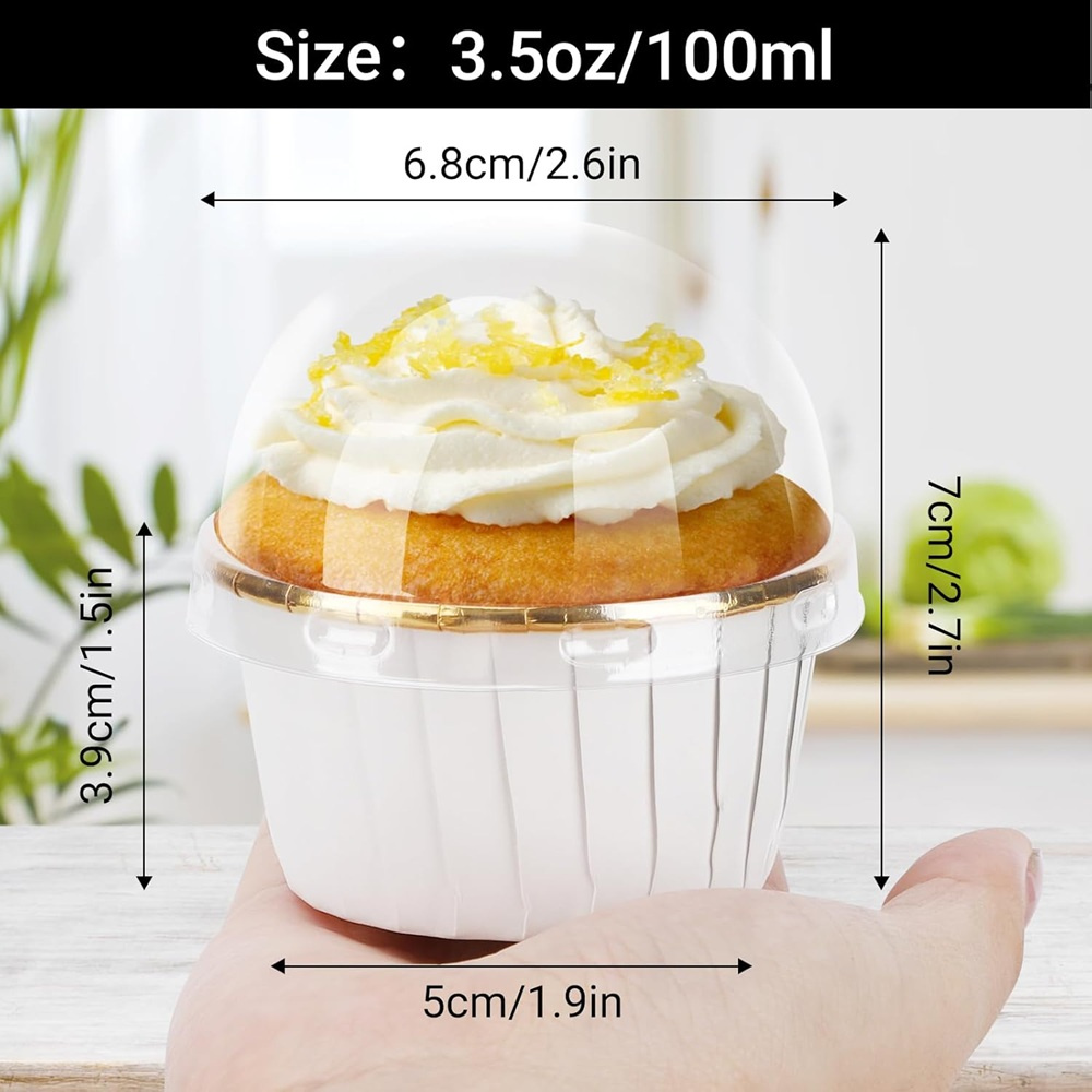 50個入り マフィンカップ 紙製カップケーキラッパー ベーキ - Kitchen Paper For Baking のレビューと価格