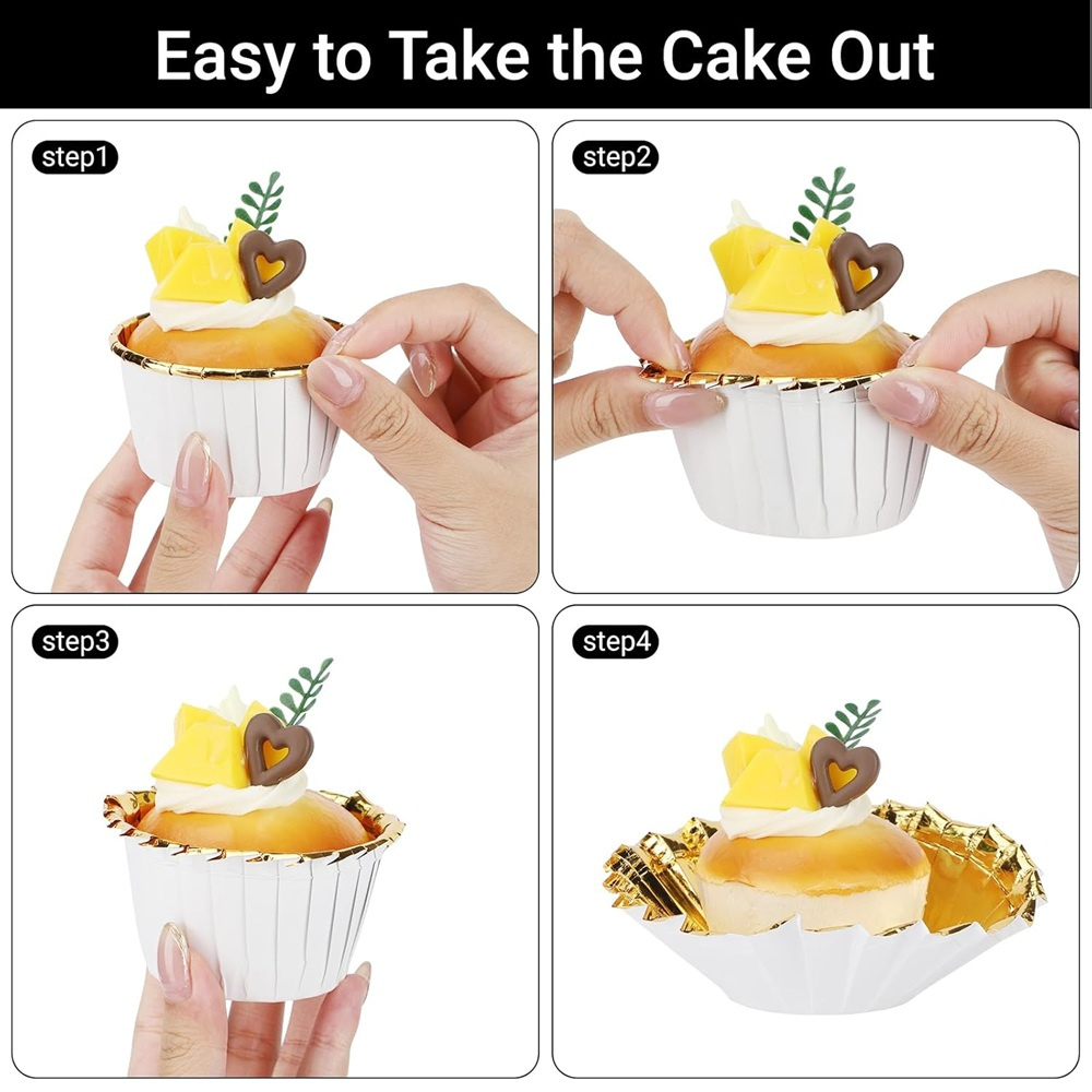 50個入り マフィンカップ 紙製カップケーキラッパー ベーキ - Kitchen Paper For Baking のレビューと価格