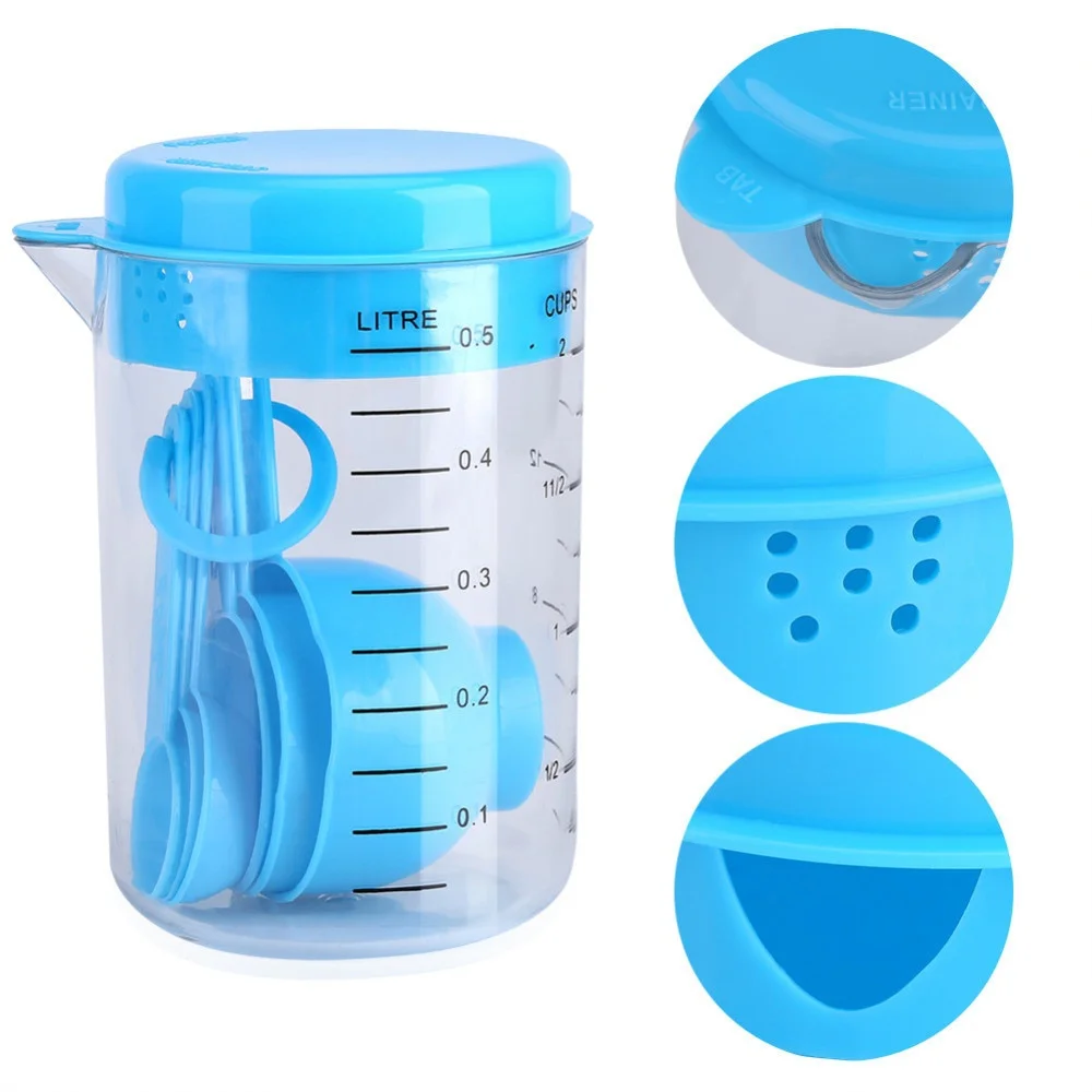 7 ピース/セットプラスチック計量カップとスプーン紅茶コーヒ - Kitchen Baking Utensil Set のレビューと価格