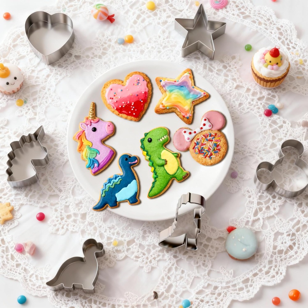 ステンレス製クッキーカッターセット ミッキー、ユニコーン、恐 - Cookie Cutter Set のレビューと価格