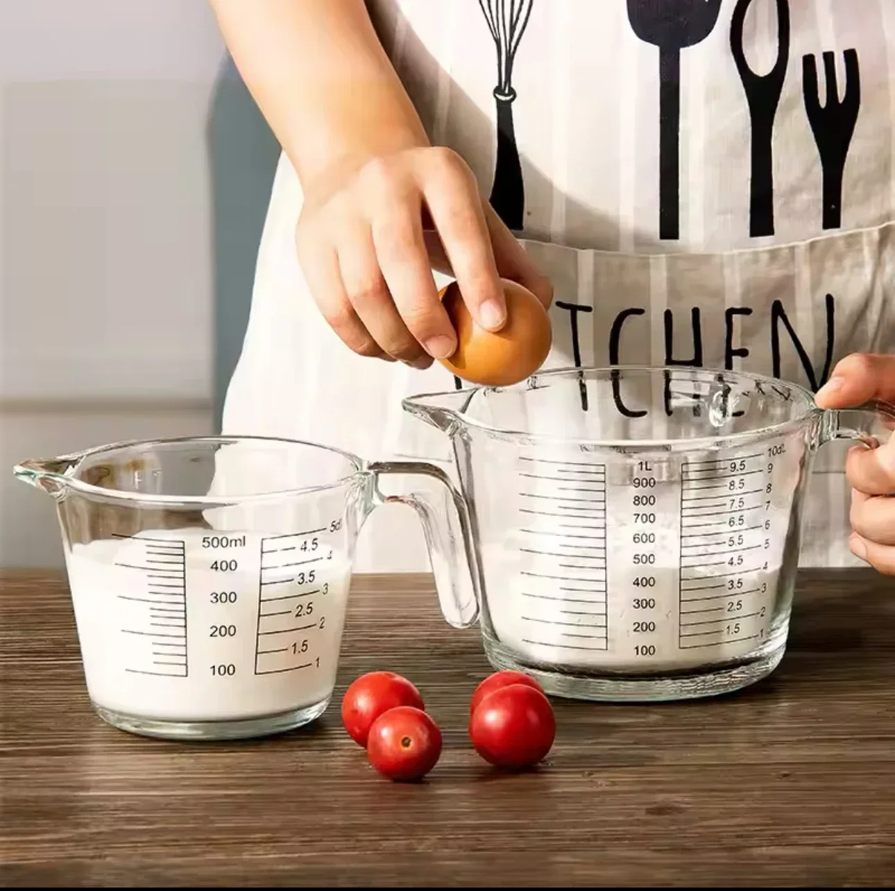 ベーキングと調理用のガラス計量カップ、2、4カップ、食器洗い - Kitchen Baking Essentials のレビューと価格