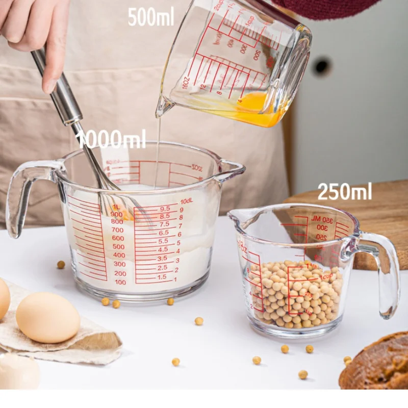 ベーキングと調理用のガラス計量カップ、2、4カップ、食器洗い - Kitchen Baking Essentials のレビューと価格