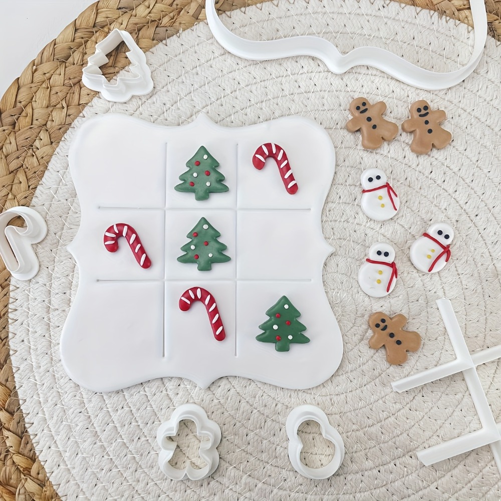 6個入りクリスマスティックタックトーコッキーカッターセット、 - Cookie Cutter Set のレビューと価格