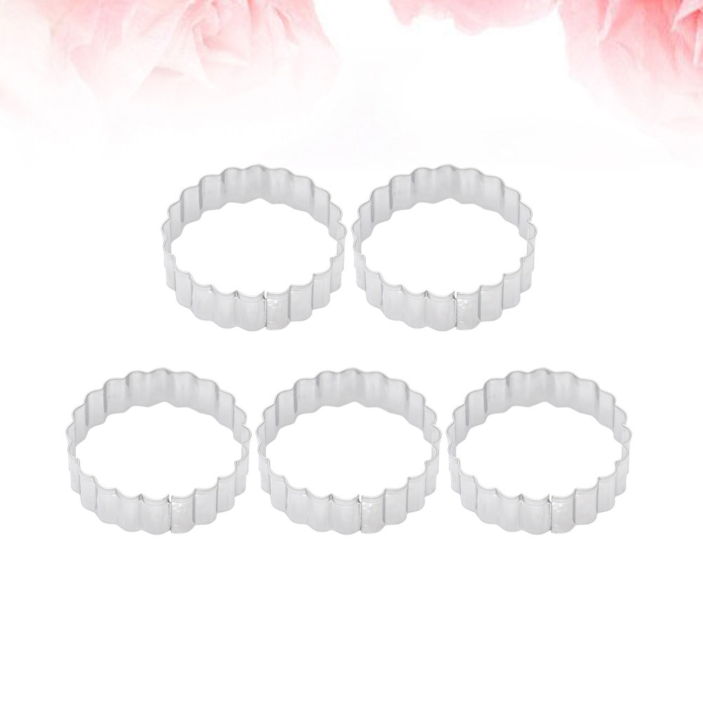 5個入りプレミアムステンレス製丸型ビスケットカッターセット、 - Cookie Cutter Set のレビューと価格