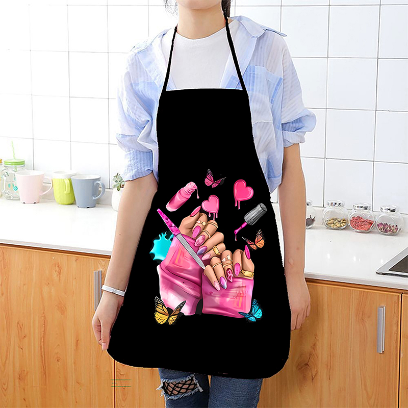 Z. マニキュアプリント美容キッチンエプロン家庭用クリーニン - Kitchen Baking Zone のレビューと価格