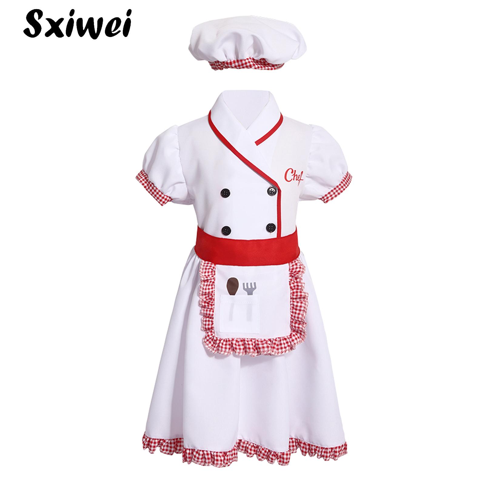 男の子女の子シェフコスチューム制服子供シェフドレスエプロン帽 - Cooking Chef Xl のレビューと価格