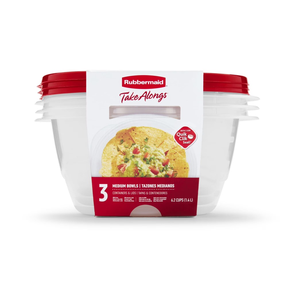 蓋付き大型丸型食品保存容器、3個セット、各容量6.2カップ、 - Kitchen Baking Storage Containers のレビューと価格