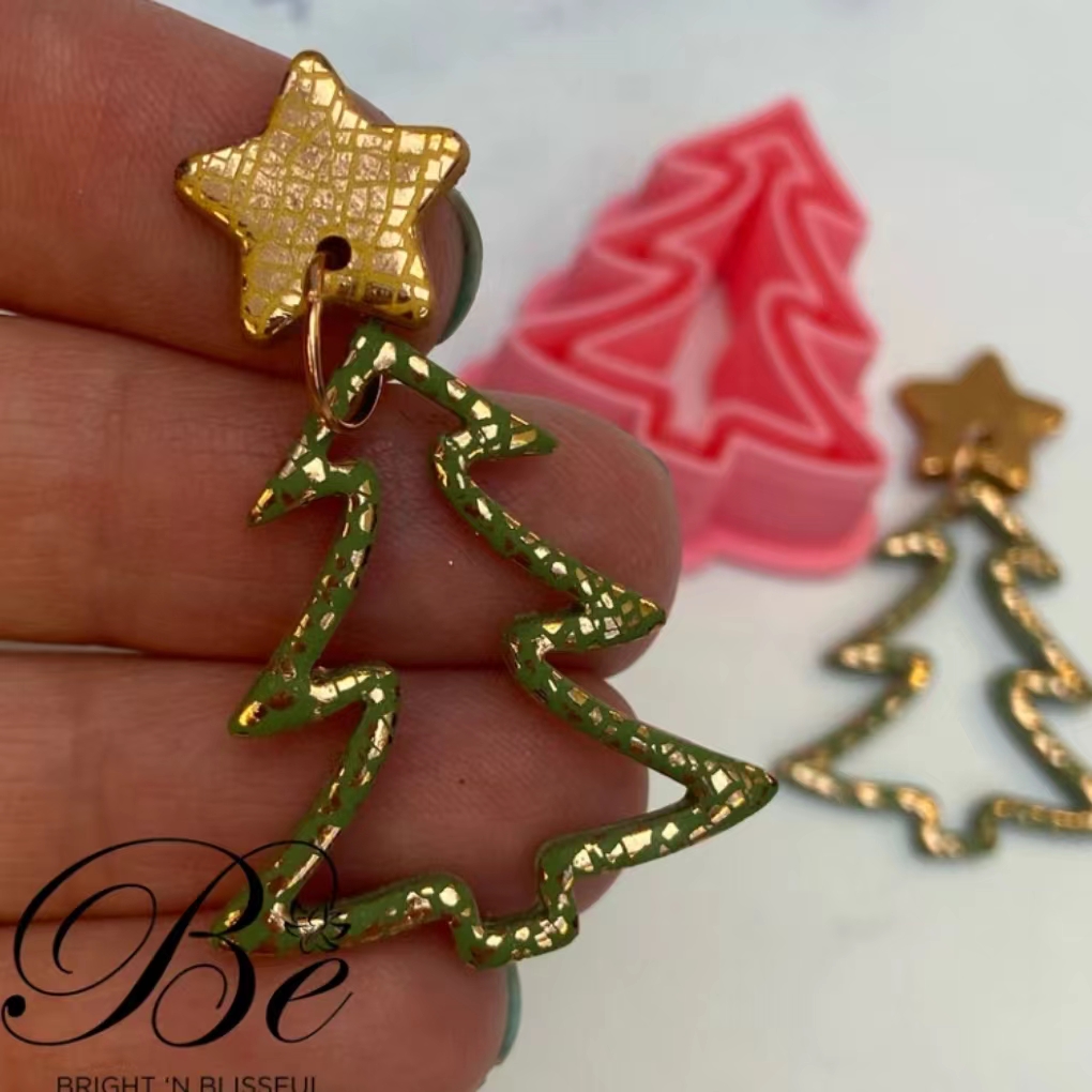 イヤリングのためのクリスマスツリーの形のセット、ユニークな、 - Cookie Cutter Set のレビューと価格