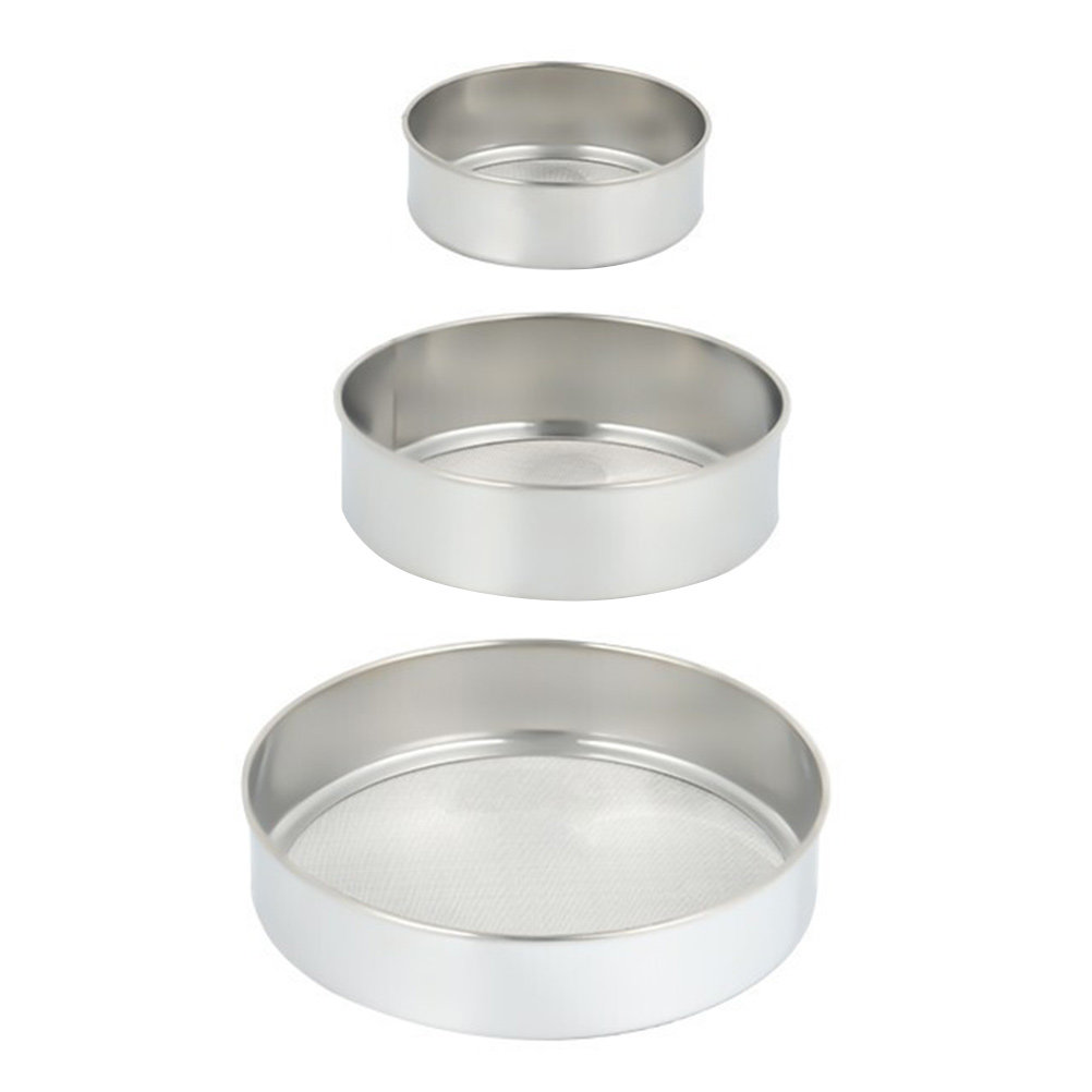 3 個のステンレス鋼小麦粉ふるいセットラウンドファインメッシ - Kitchen Baking Utensil Set のレビューと価格