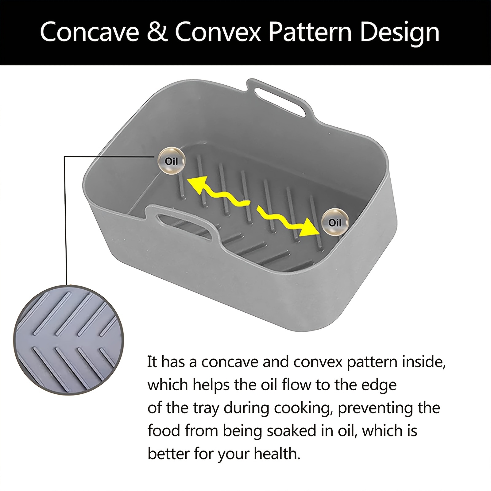 1/2 個エアフライヤーシリコントレイ再利用可能な忍者デュア - Kitchen Baking Pan のレビューと価格