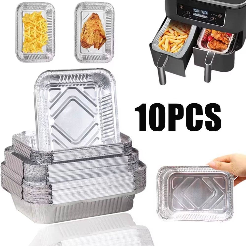 10 個使い捨てアルミ箔食品保存容器オーブンベーキングパン調 - Kitchen Baking Storage Containers のレビューと価格