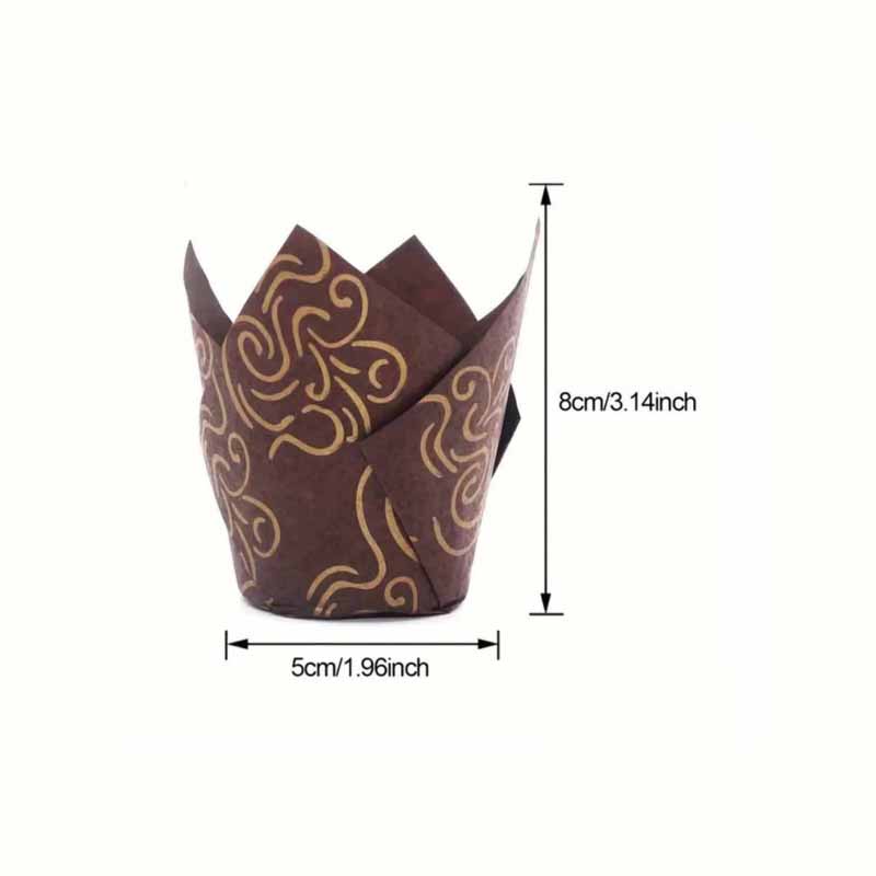 50個/100個/200個のチューリップケーキペーパーカップ - Kitchen Paper For Baking のレビューと価格