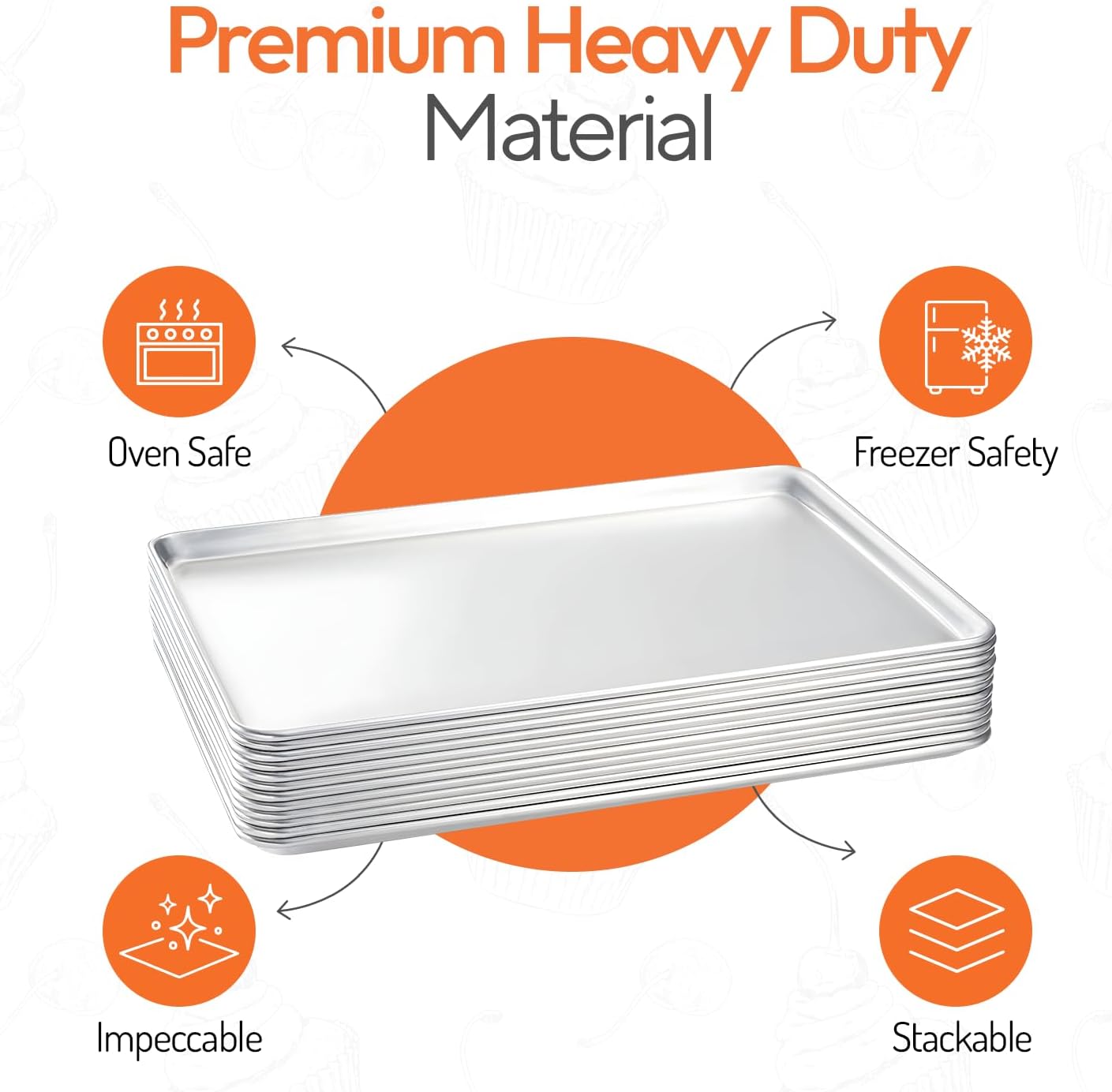 フルサイズ業務用アルミ製ベーキングシートパンセット、大型18 - Kitchen Baking Pan のレビューと価格