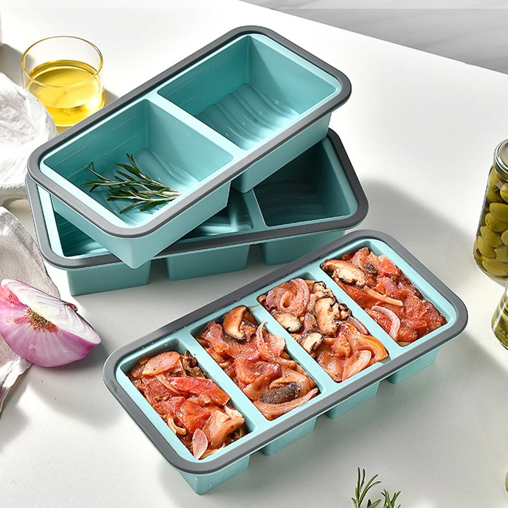 冷凍保存用大型シリコン製製氷皿 蓋付き 食品保存容器 製菓キ - Kitchen Baking Storage Containers のレビューと価格