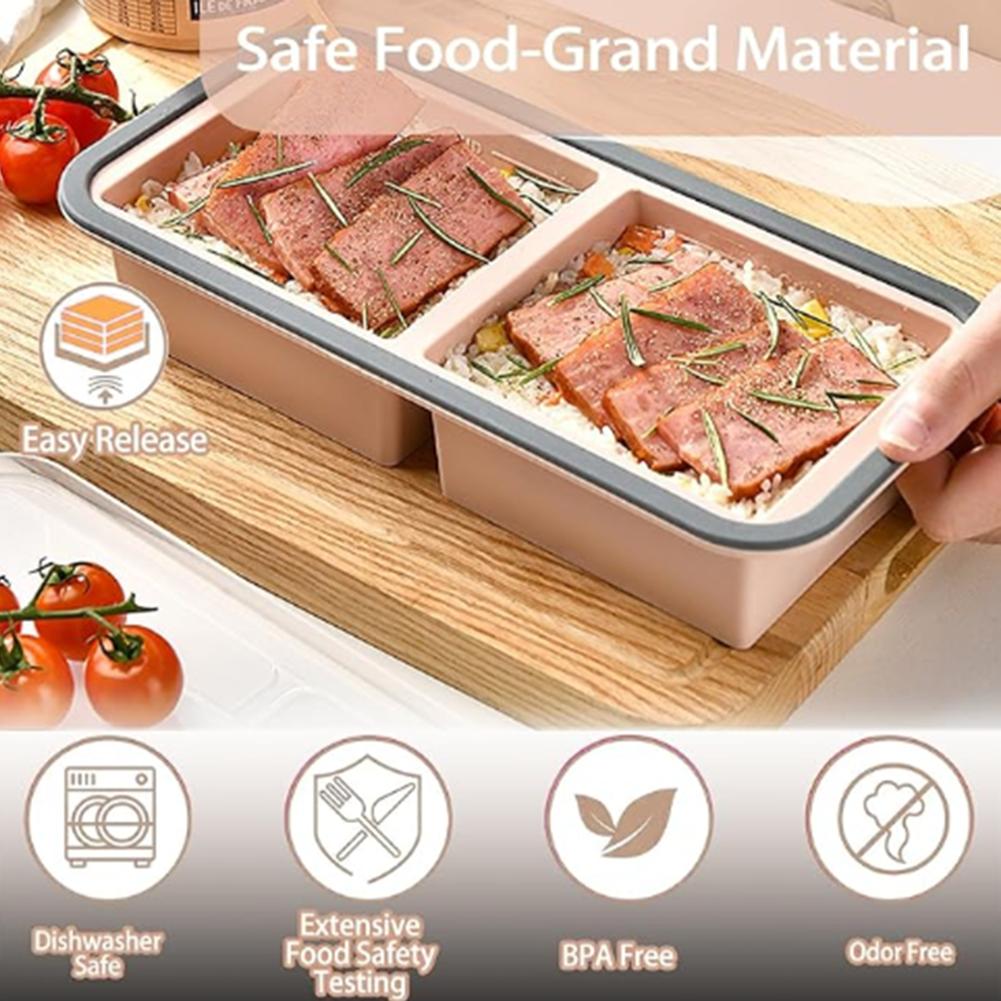 冷凍保存用大型シリコン製製氷皿 蓋付き 食品保存容器 製菓キ - Kitchen Baking Storage Containers のレビューと価格