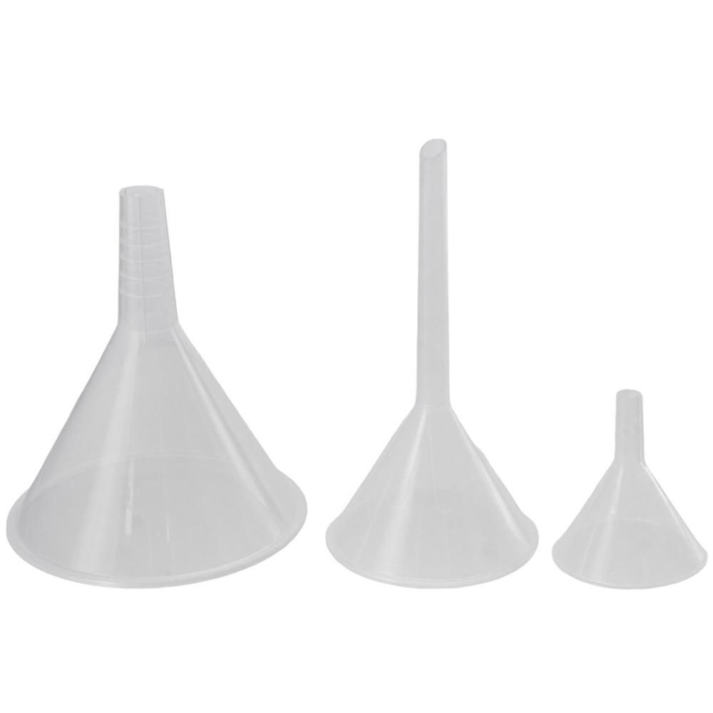 透明プラスチック製のポータブルファネルセット,1個,3個 - Kitchen Baking Essentials のレビューと価格