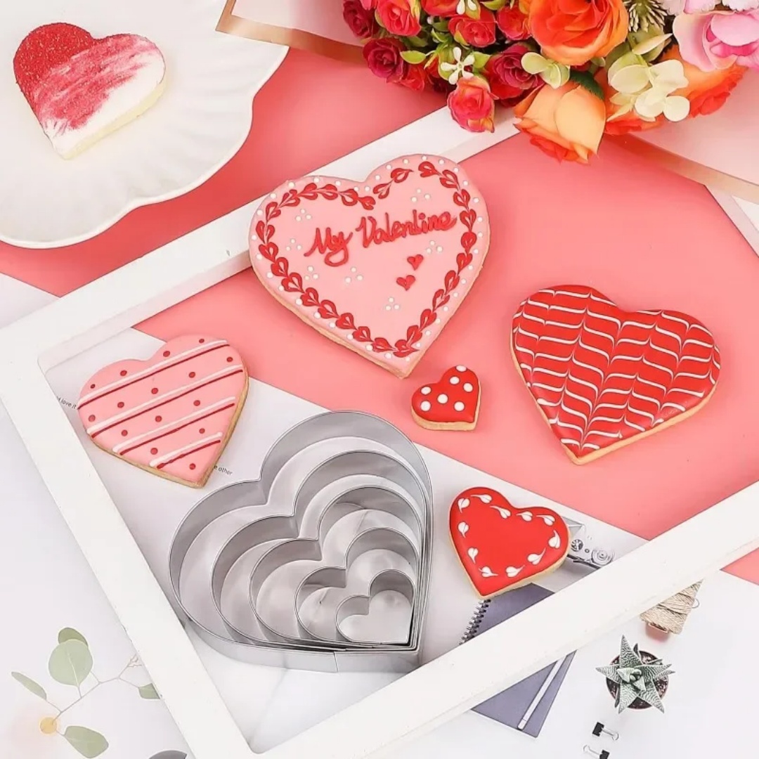 5個入りクッキーカッターセット、食品グレードのステンレススチ - Cookie Cutter Set のレビューと価格