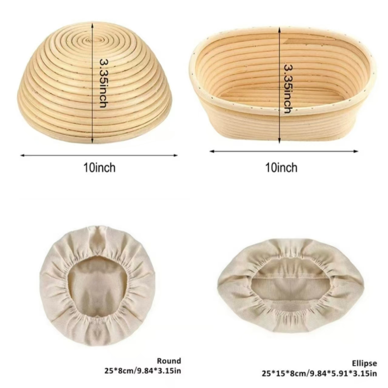 1/3 個パンバスケットライナー布セット 10 インチラウン - Kitchen Baking Tools のレビューと価格
