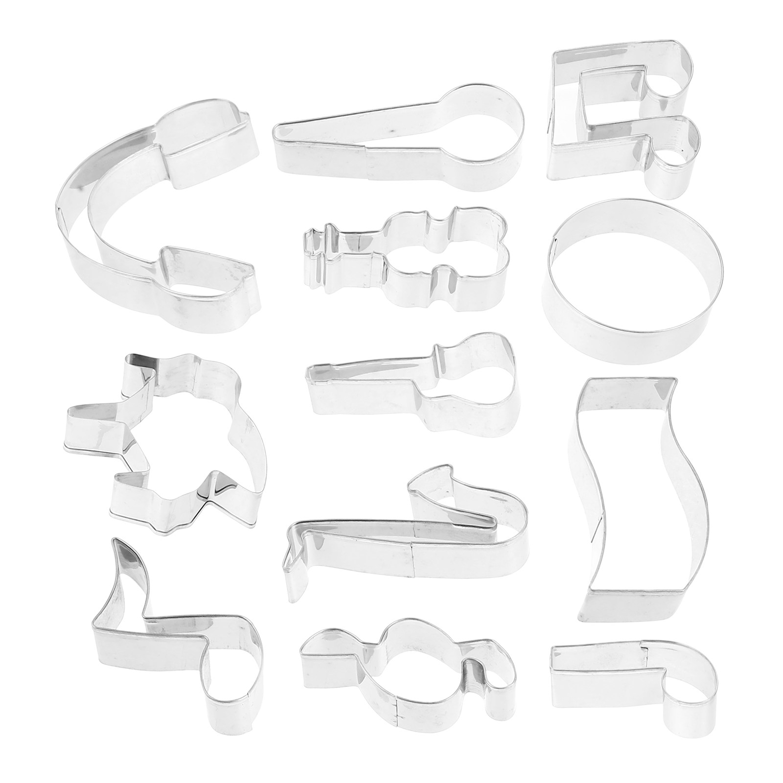 音楽をテーマにしたステンレス製クッキーカッターセット1セット - Cookie Cutter Set のレビューと価格