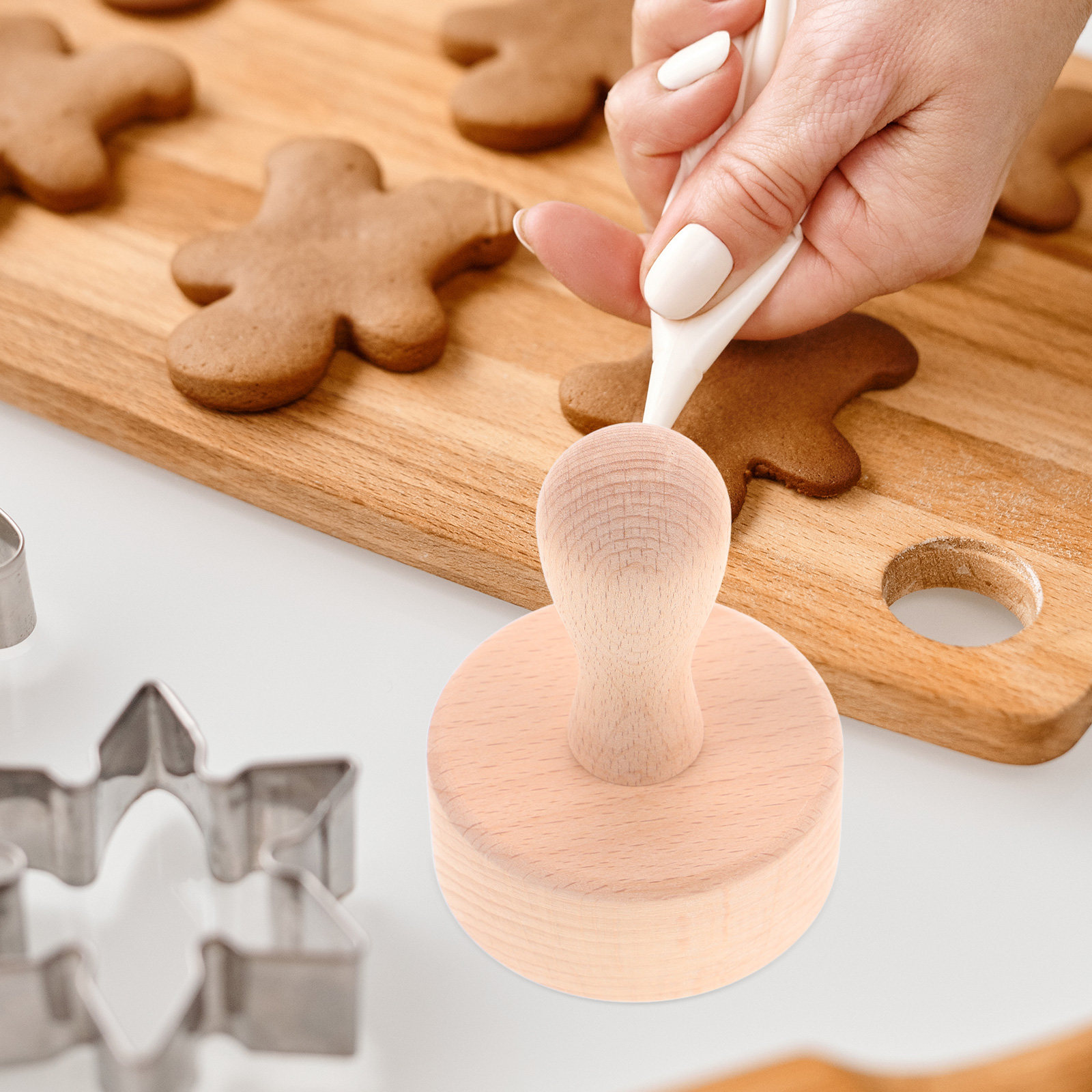 木製タルトプレスロッドタンパーツール、エッグタルト用、フレン - Kitchen Baking Essentials のレビューと価格
