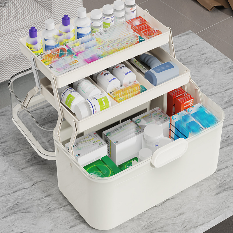 大容量透明蓋付き薬収納ボックス/ディスペンサーボックス -  - Kitchen Zo のレビューと価格