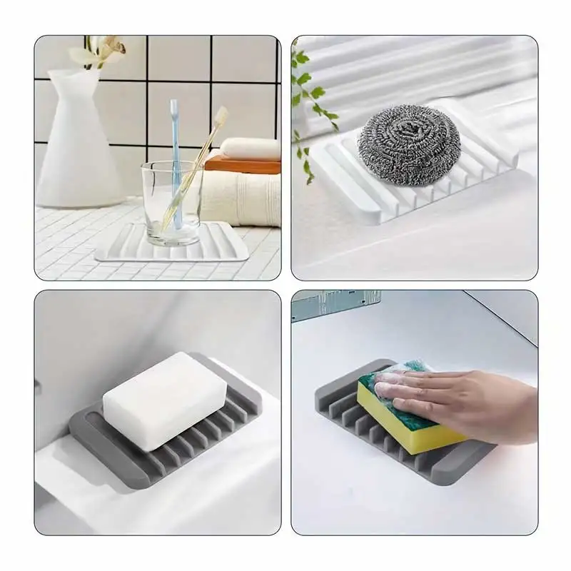 新しい1個入りシリコン製水切り石鹸置き、穴あけ不要、滑り止め - Kitchen Zo のレビューと価格