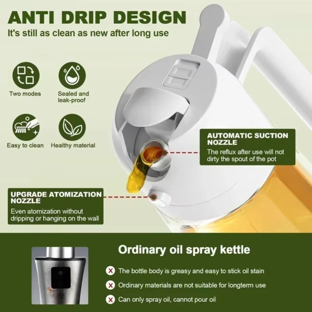 2in1 470ml プラスチック製スプレーオイルスプレーボ - Kitchen Baking Tools のレビューと価格